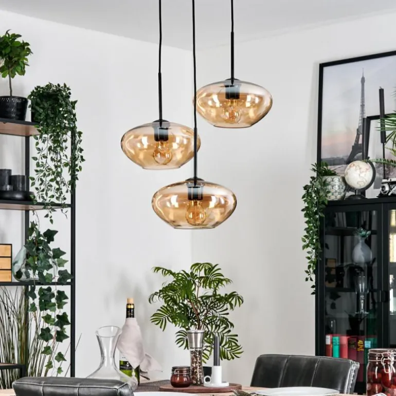 Mertola Suspension, Boule lumineuse Noir, 3 lumières
