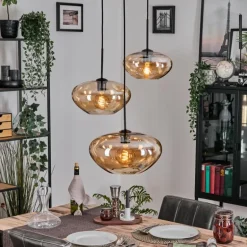 Mertola Suspension, Boule lumineuse Noir, 3 lumières
