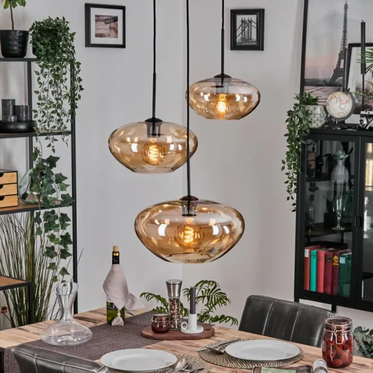 Mertola Suspension, Boule lumineuse Noir, 3 lumières