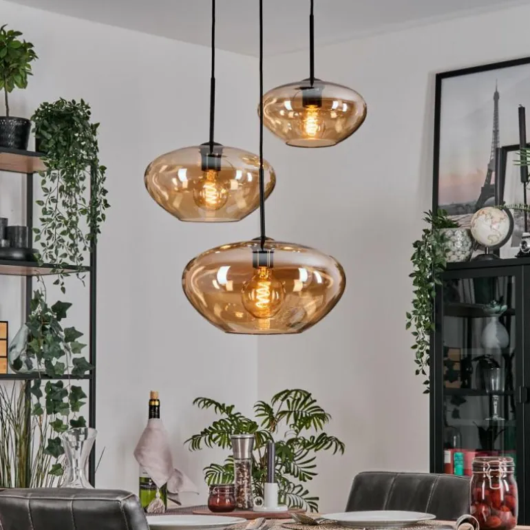 Mertola Suspension, Boule lumineuse Noir, 3 lumières