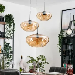 Mertola Suspension, Boule lumineuse Noir, 3 lumières