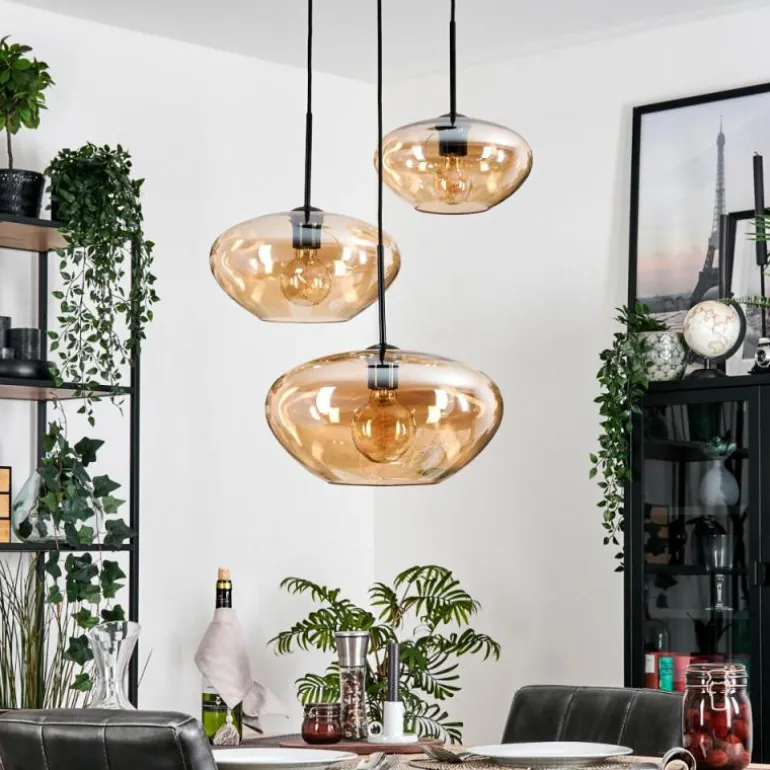 Mertola Suspension, Boule lumineuse Noir, 3 lumières