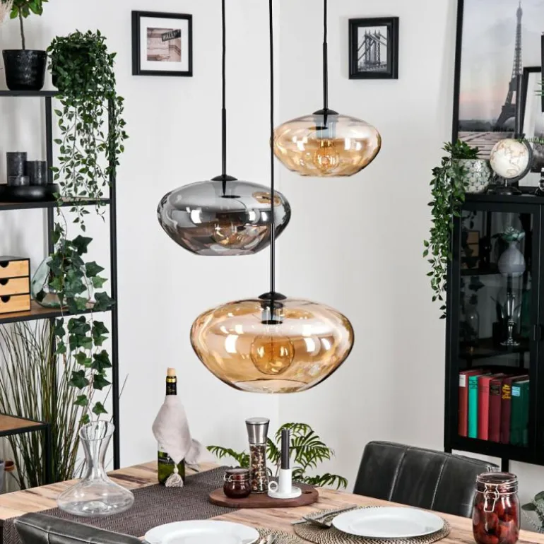 Mertola Suspension, Boule lumineuse Noir, 3 lumières