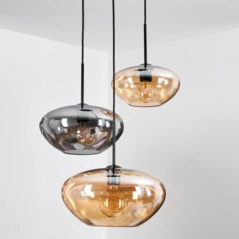 Mertola Suspension, Boule lumineuse Noir, 3 lumières