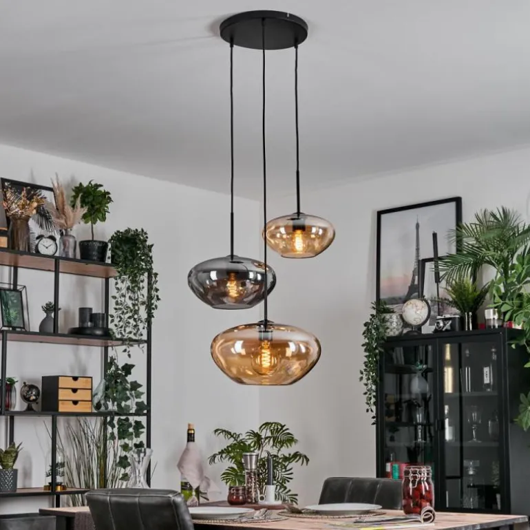 Mertola Suspension, Boule lumineuse Noir, 3 lumières