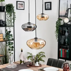 Mertola Suspension, Boule lumineuse Noir, 3 lumières