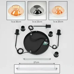 Mertola Suspension, Boule lumineuse Noir, 3 lumières