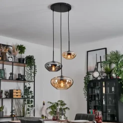 Mertola Suspension, Boule lumineuse Noir, 3 lumières