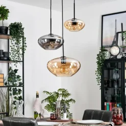 Mertola Suspension, Boule lumineuse Noir, 3 lumières