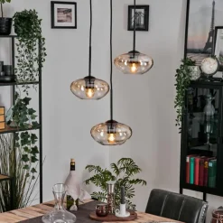 Mertola Suspension, Boule lumineuse Noir, 3 lumières
