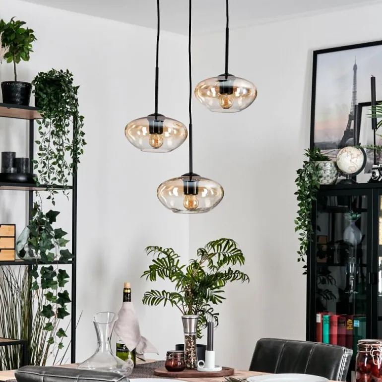Mertola Suspension, Boule lumineuse Noir, 3 lumières