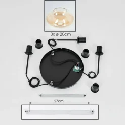 Mertola Suspension, Boule lumineuse Noir, 3 lumières