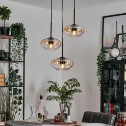 Mertola Suspension, Boule lumineuse Noir, 3 lumières