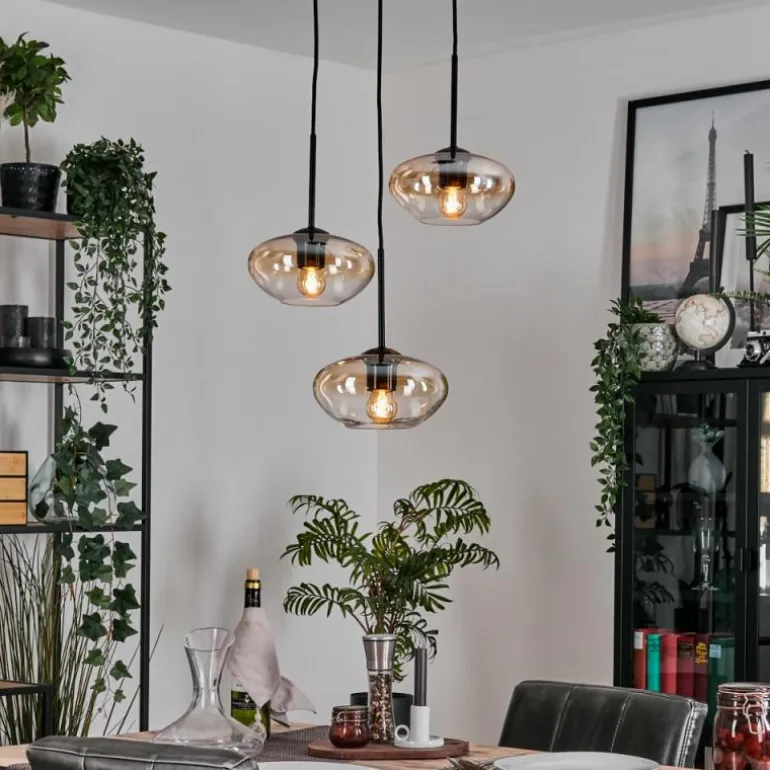 Mertola Suspension, Boule lumineuse Noir, 3 lumières