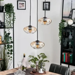 Mertola Suspension, Boule lumineuse Noir, 3 lumières