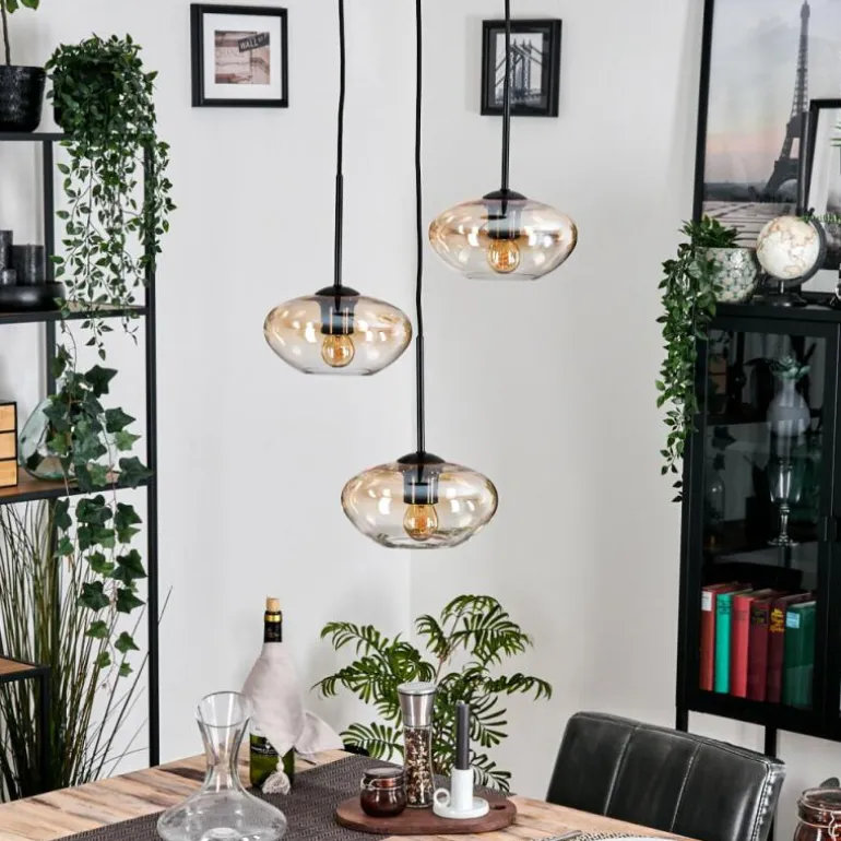 Mertola Suspension, Boule lumineuse Noir, 3 lumières