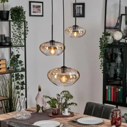 Mertola Suspension, Boule lumineuse Noir, 3 lumières