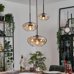 Mertola Suspension, Boule lumineuse Noir, 3 lumières