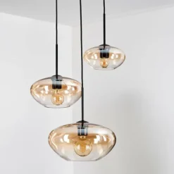 Mertola Suspension, Boule lumineuse Noir, 3 lumières