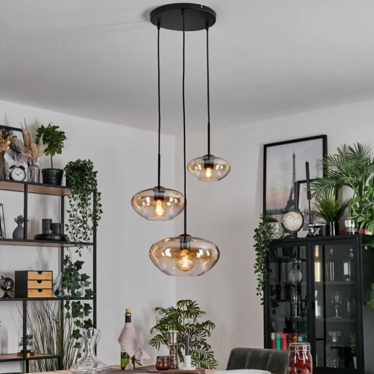 Mertola Suspension, Boule lumineuse Noir, 3 lumières