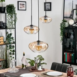 Mertola Suspension, Boule lumineuse Noir, 3 lumières