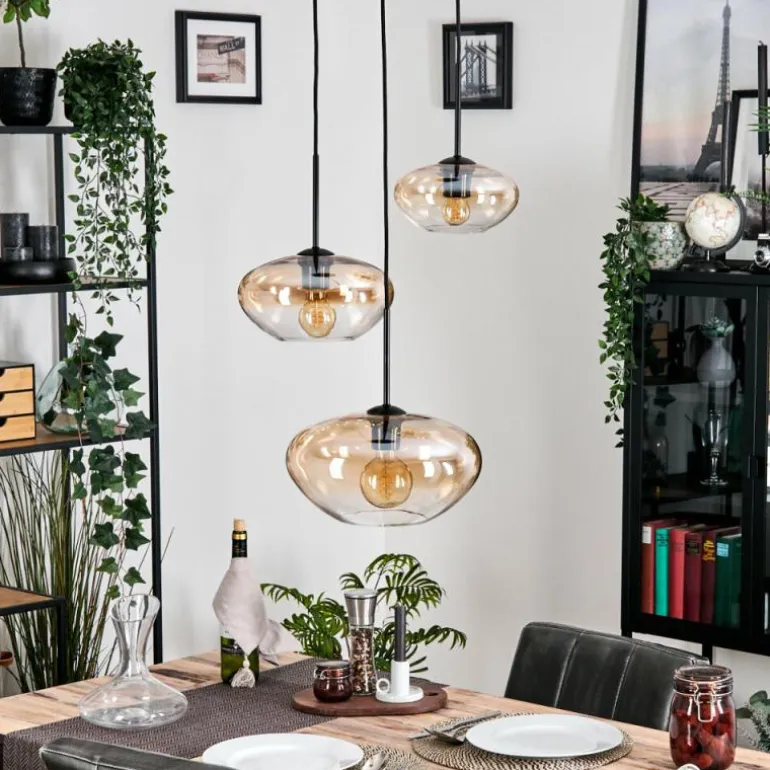Mertola Suspension, Boule lumineuse Noir, 3 lumières