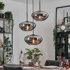 Mertola Suspension, Boule lumineuse Noir, 3 lumières