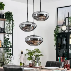 Mertola Suspension, Boule lumineuse Noir, 3 lumières