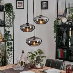 Mertola Suspension, Boule lumineuse Noir, 3 lumières