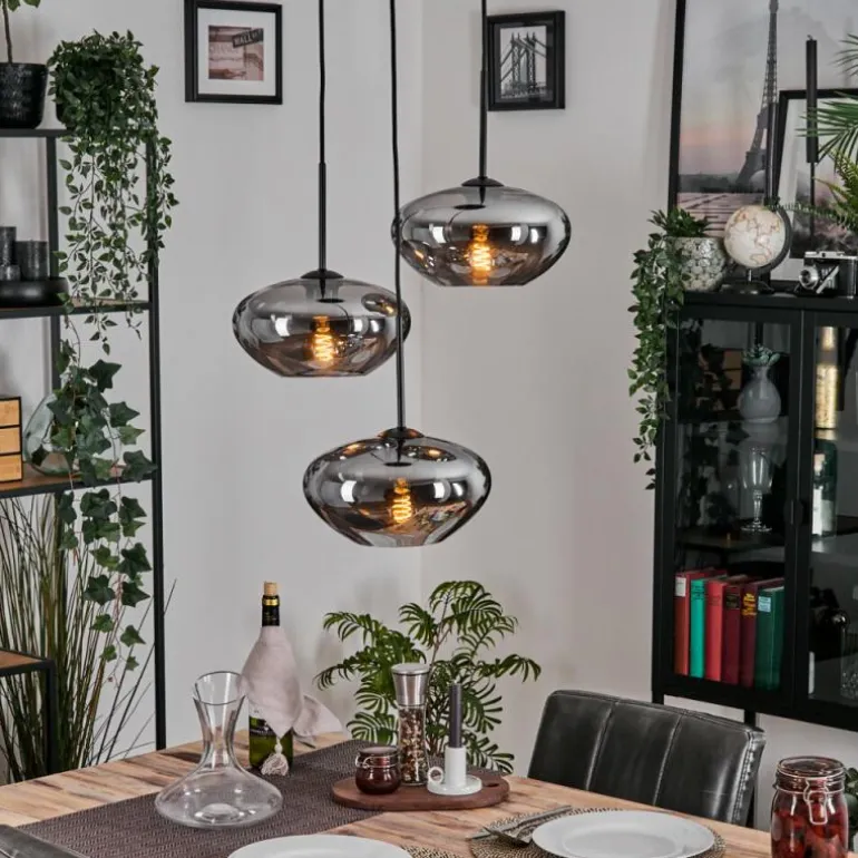 Mertola Suspension, Boule lumineuse Noir, 3 lumières