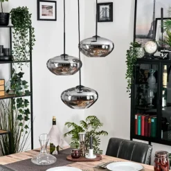Mertola Suspension, Boule lumineuse Noir, 3 lumières
