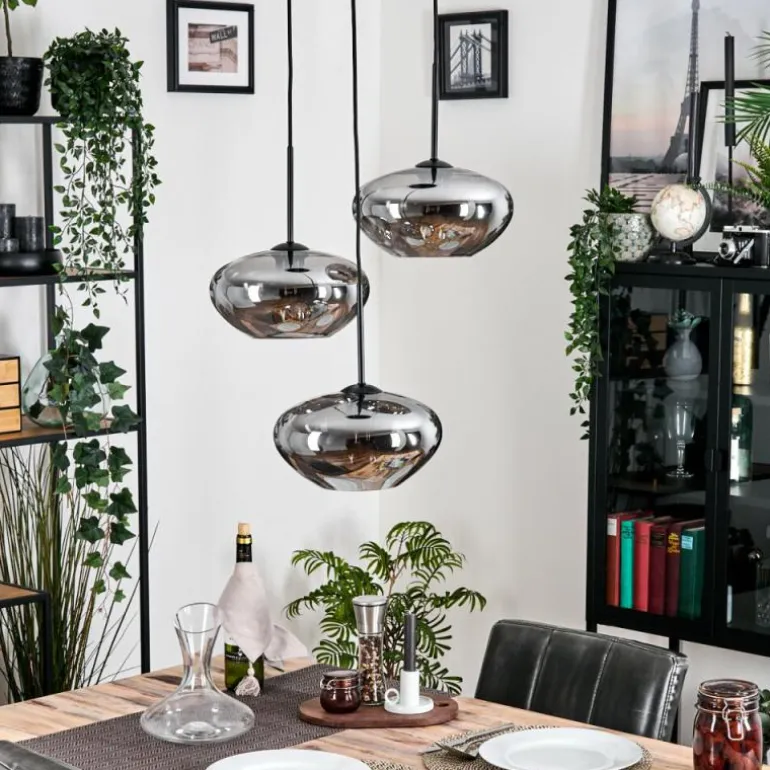 Mertola Suspension, Boule lumineuse Noir, 3 lumières