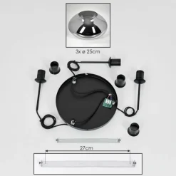 Mertola Suspension, Boule lumineuse Noir, 3 lumières