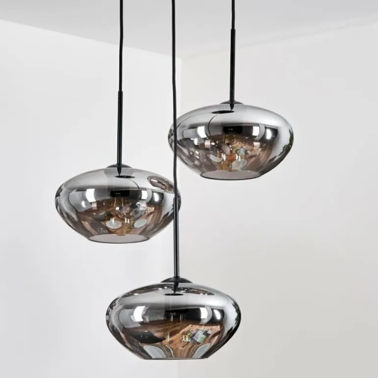 Mertola Suspension, Boule lumineuse Noir, 3 lumières