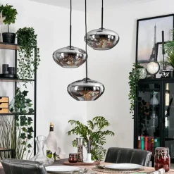 Mertola Suspension, Boule lumineuse Noir, 3 lumières