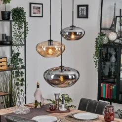 Mertola Suspension, Boule lumineuse Noir, 3 lumières