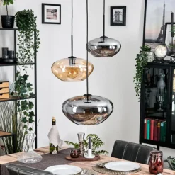 Mertola Suspension, Boule lumineuse Noir, 3 lumières