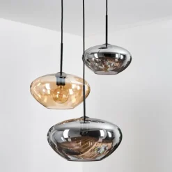 Mertola Suspension, Boule lumineuse Noir, 3 lumières