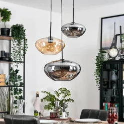 Mertola Suspension, Boule lumineuse Noir, 3 lumières