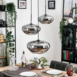 Mertola Suspension, Boule lumineuse Noir, 3 lumières