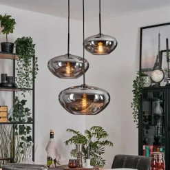 Mertola Suspension, Boule lumineuse Noir, 3 lumières