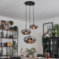 Mertola Suspension, Boule lumineuse Noir, 3 lumières