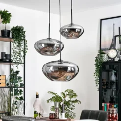 Mertola Suspension, Boule lumineuse Noir, 3 lumières