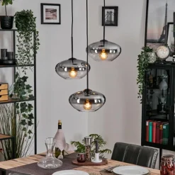 Mertola Suspension, Boule lumineuse Noir, 3 lumières
