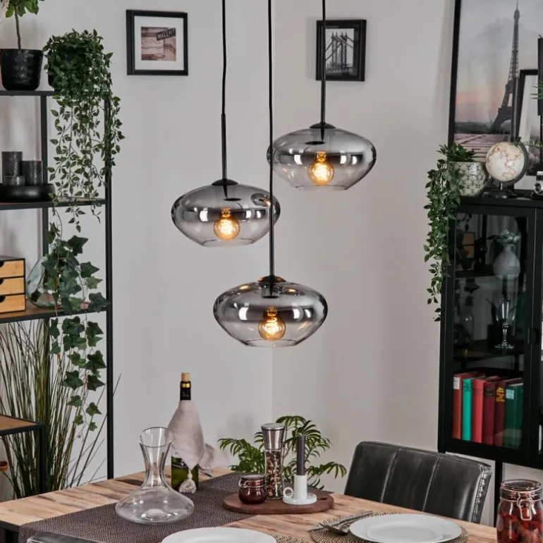 Mertola Suspension, Boule lumineuse Noir, 3 lumières