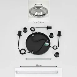 Mertola Suspension, Boule lumineuse Noir, 3 lumières