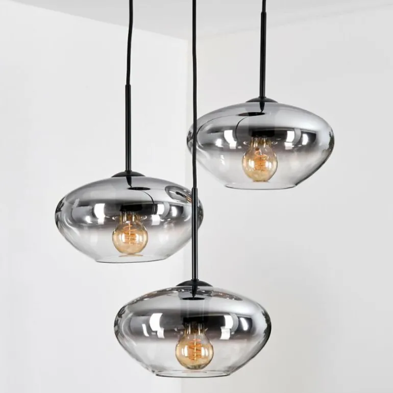 Mertola Suspension, Boule lumineuse Noir, 3 lumières