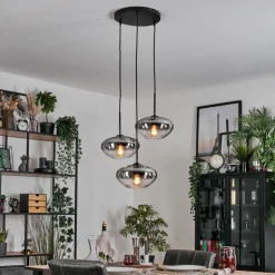 Mertola Suspension, Boule lumineuse Noir, 3 lumières