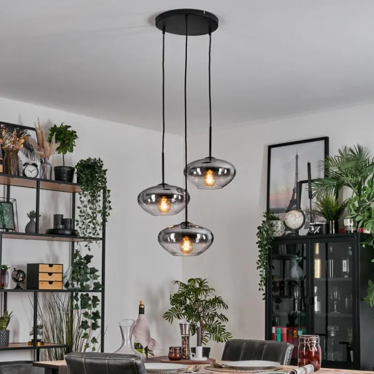 Mertola Suspension, Boule lumineuse Noir, 3 lumières