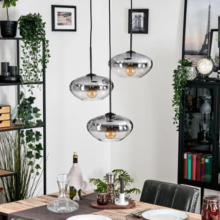 Mertola Suspension, Boule lumineuse Noir, 3 lumières